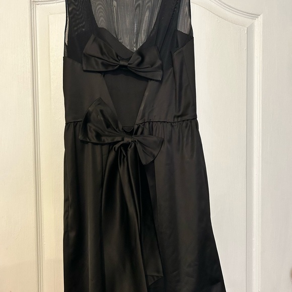 "Erin by Erin Fetherston" Black Silk Bow Backed Dress_Size 8 - Picture 11 of 15